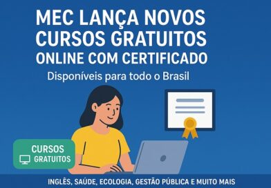 O Ministério da Educação (MEC) ampliou as oportunidades de qualificação profissional e lançou novos cursos gratuitos online, com certificado reconhecido e acesso liberado para todo o Brasil